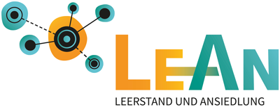 Die Abbildung zeigt das Logo von LeAn, dem Tool für Leerstand und Ansiedlung.